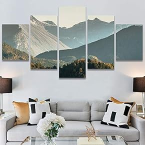 SIGNWIN 5 Panel Canvas Wall Art Modern Art...