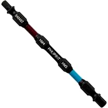 SPECIALTY - HX4+HX5 IMPACT BIT, 4 INCH, 1pc. Double End+Double Duty, USA-4HX4HX5X1 Maroon/Teal Drives 5+6mm Hex Socket Screw Fits "ULT" MULTi S/Driver