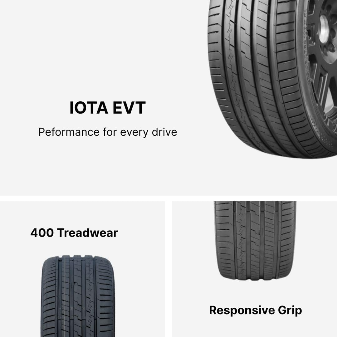 Accelera Iota EVT Truck/SUV All-Season High Performance Radial Tire-225/55R17 225/55ZR17 225/55/17 225/55-17 101W Load Range XL 4-Ply BSW Black Side Wall UTQG 320AA