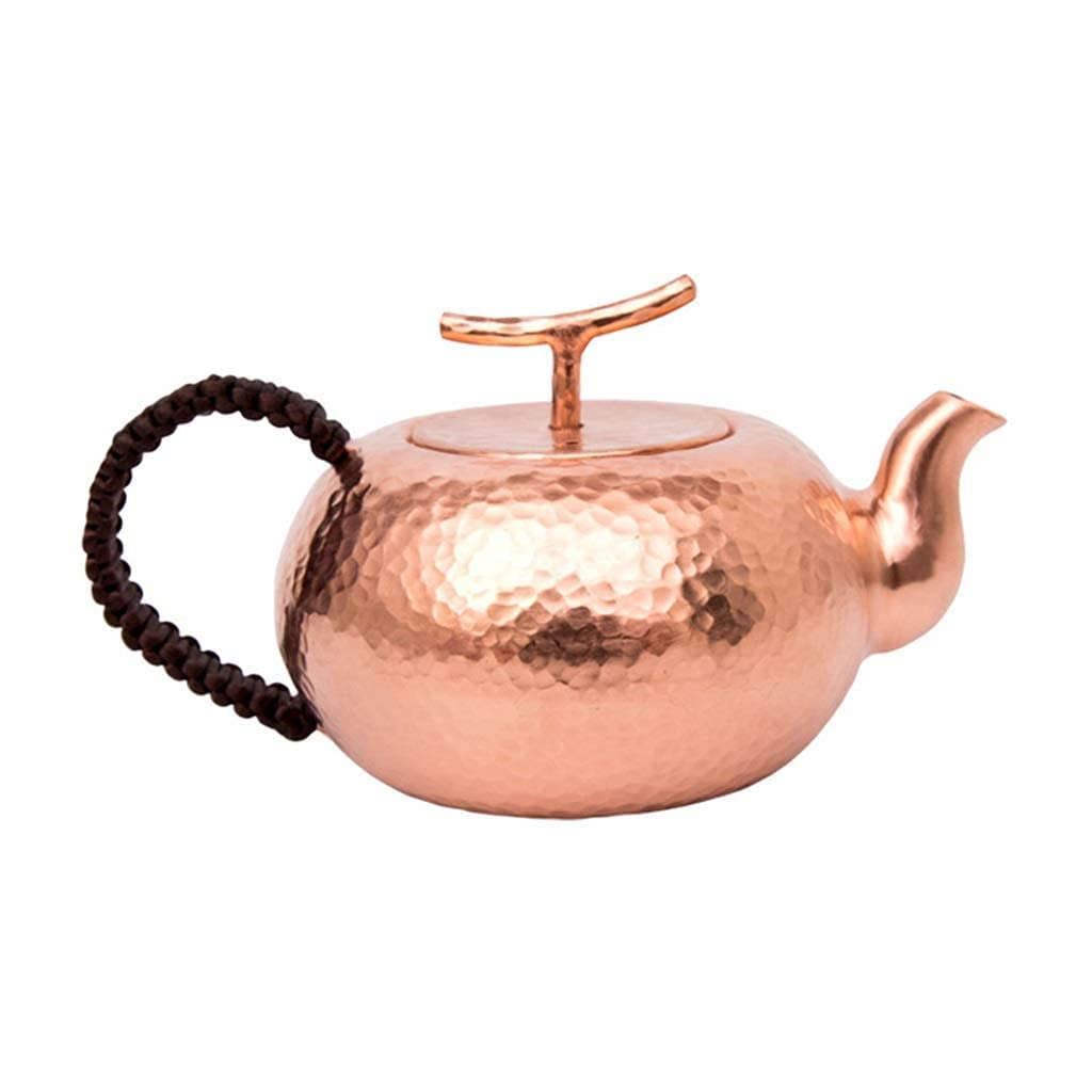 Tetera japonesa de tetsubin de hierro fundido, teteras hechas a mano, juegos de té de cobre puro, tetera de agua de cobre retro Tetsubin de hierro fundido sin recubrimiento, juego de té, accesorios pa