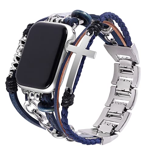Bracelet en cuir pour Apple Watch au design bohème unique et raffiné