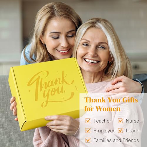 iAOVUEBY Thank You Gifts for Women, Employee Appreciation Gift Basket for Women Coworker Teacher Friend, Thank You Set with You Are Awesome Glass by iAOVUEBY - Used condition - Image 7