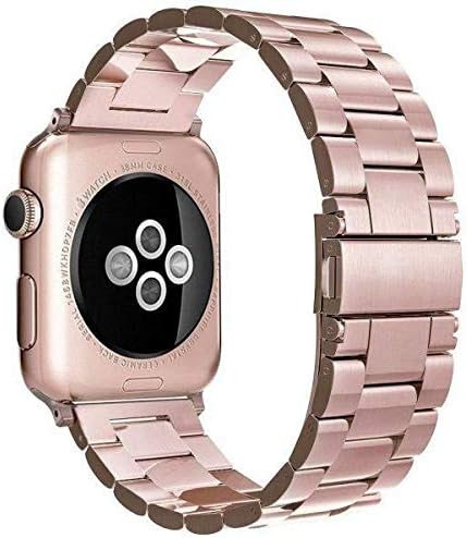 stainless steel apple watch band rose 