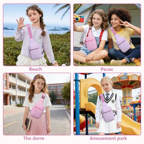 Image of Birthday Back to School Gifts for Teen Girls 8-12, Fanny Pack Crossbody Bag | 8 9 10 11 12 Year Old Girl Birthday Gifts, Kids Sling Bag Purse Travel Essential, Preppy Fashion Tween Girl Gift Trendy Stuff