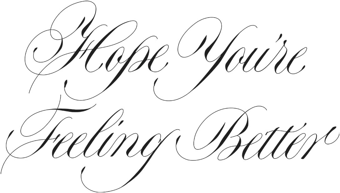 Spellbinders BP-276 Copperplate Hope You're Feeling Better BetterPress Plate from the Copperplate Happy Everything Sentiments Collection by Paul Antonio