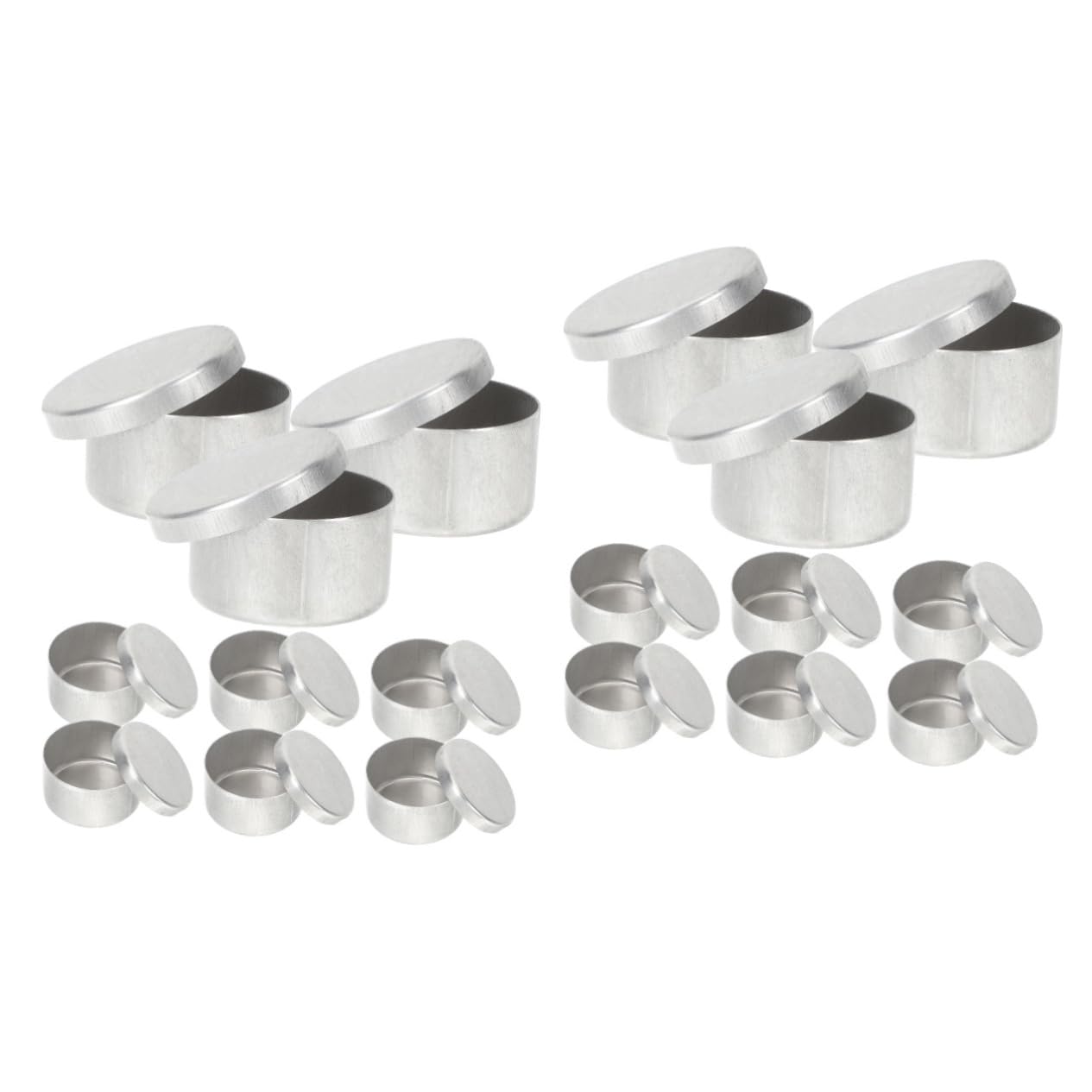 18 Stk Boden-probenahme Box Probengläser Mit Deckel 1 Unze Leere Metalldose Kleine Behälter Mit Deckel Metallbehälter Mit Deckel Mini-container Kerzenwachs Reisen Aluminium Füllung