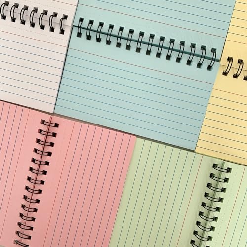 Bloc-notes à spirale fini les feuilles déchirées lot de 8 blocs lignés - 3