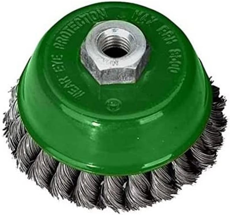 Troy T 27707/65 Burma Telli Çanak Fırça, Gri/Yeşil, 65 Mm