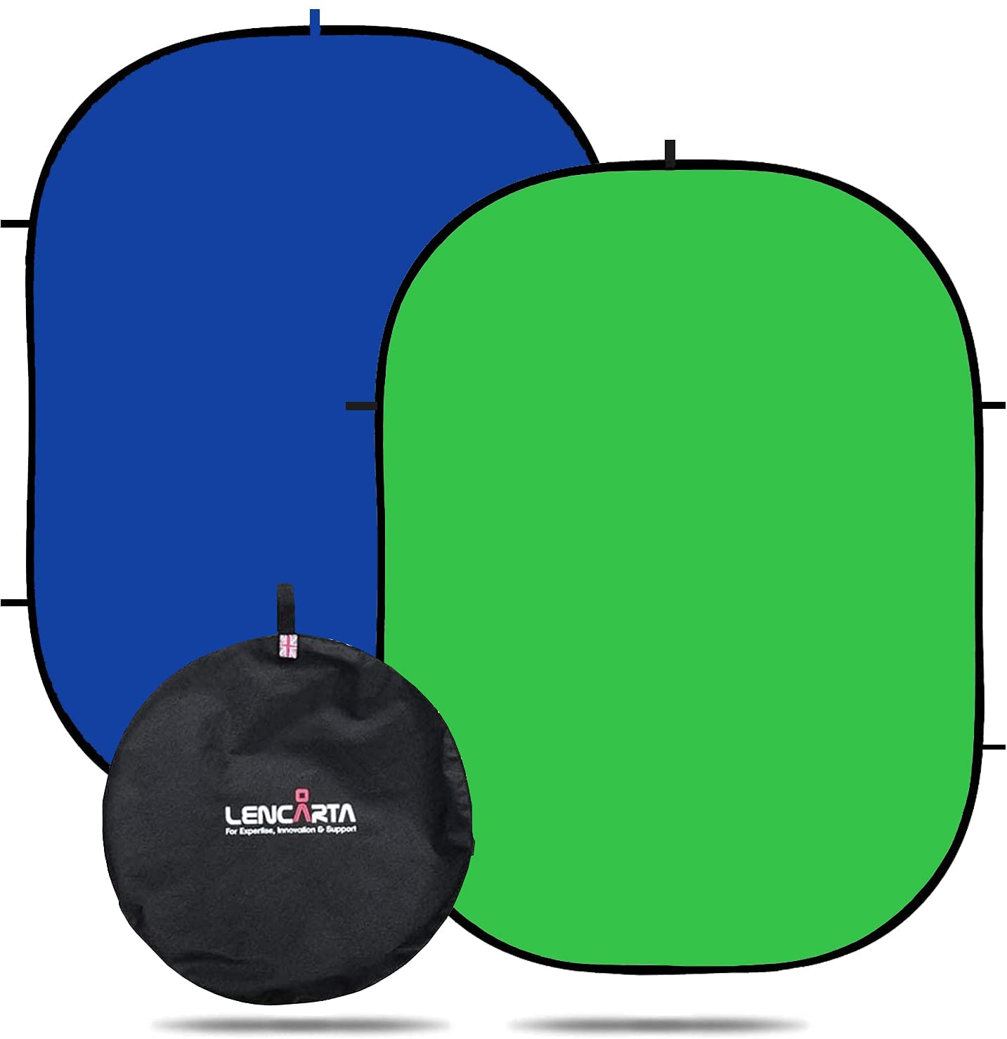 LENCARTA® Chromakey Blue Green Screen Pop Up Background 150x200cm