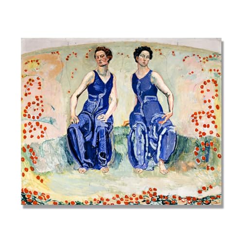 Tableau d'art Ferdinand Hodler L'heure sacrée toile 60x72cm pour salon