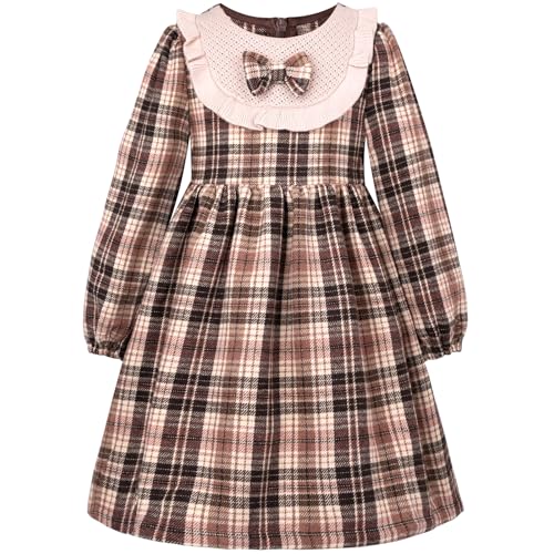 Baby Girl Fall Outfits Long Sleeve Toddler Girl Fall Dress Cotton Clothes Thanksgiving Chirstmas Girls Floral Vintage Dress