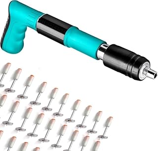 Nail Gun For Concrete Wall | Durable Steel Nail Gun With 20 Nails | Mini Nail Shooting Machine | Ergonomic Rubber Grip, Nail Gun Machine | Nail Gun For Cement Wall, Household Wood Working