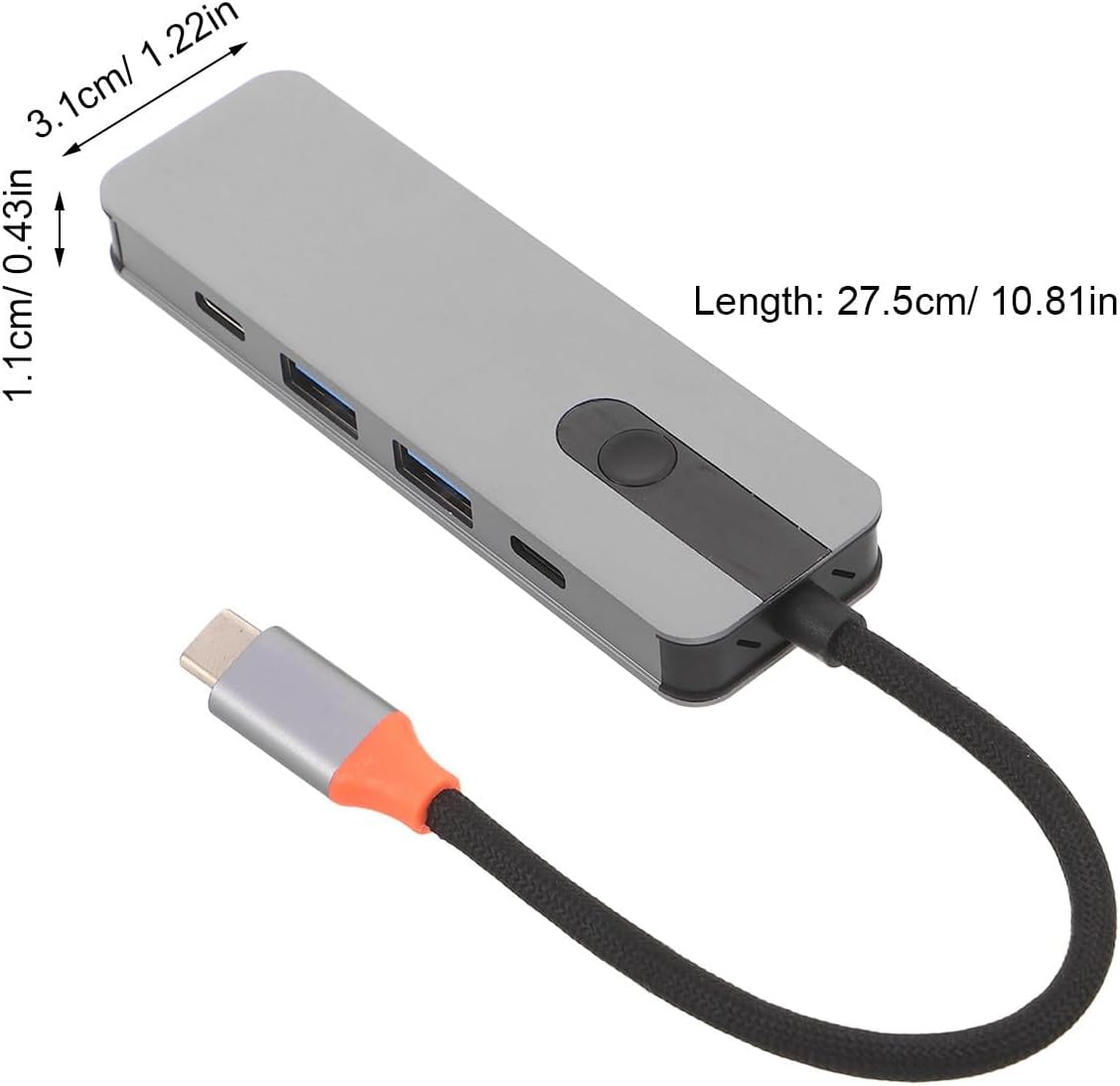 PRETYZOOM Multiport USB C Hub Type C Docking Station with Overcurrent Protection High-Speed Data Transfer and Broad Device Compatibility for Laptop Tablet and Smartphone Expansion in Home image 2