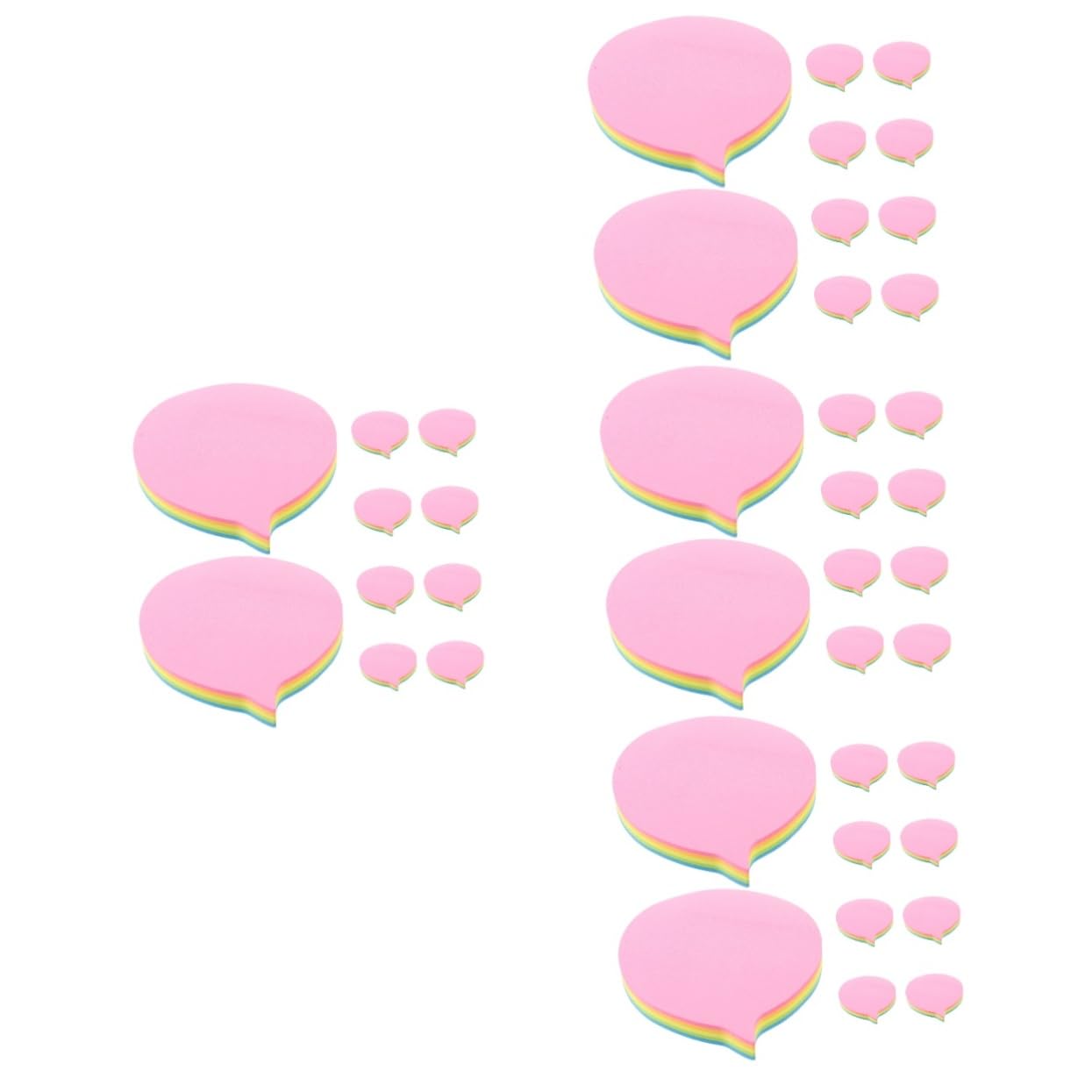 HOMSFOU 4 Pièces Notes Adhésifs Colorés Lot Mémos Pratiques avec Forte pour Maison