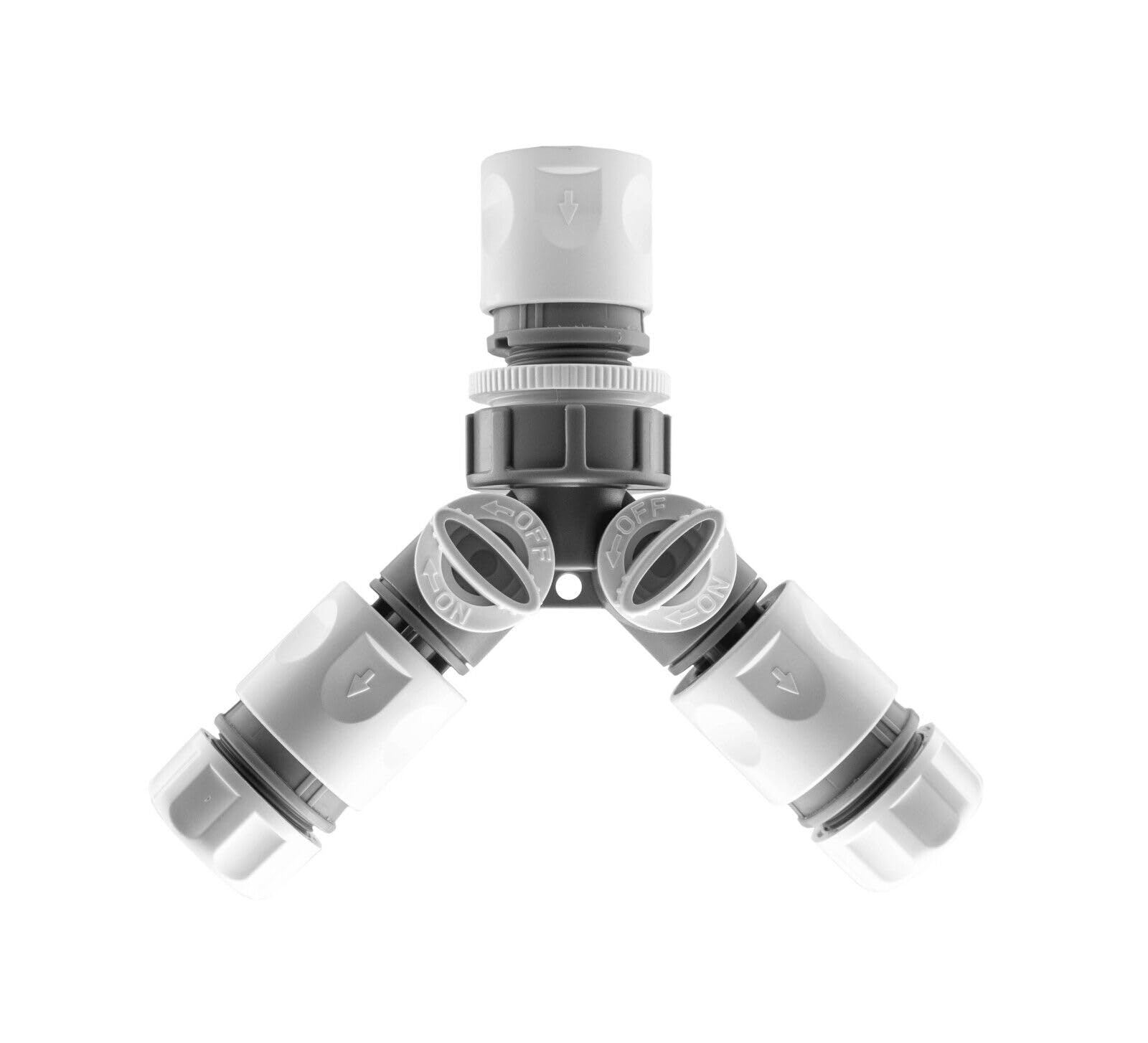 Garden Hose All Connectors Fittings Universal Standard Hozelock Valves Male Female Compatible White (3 Way - 3 x Female Connector)