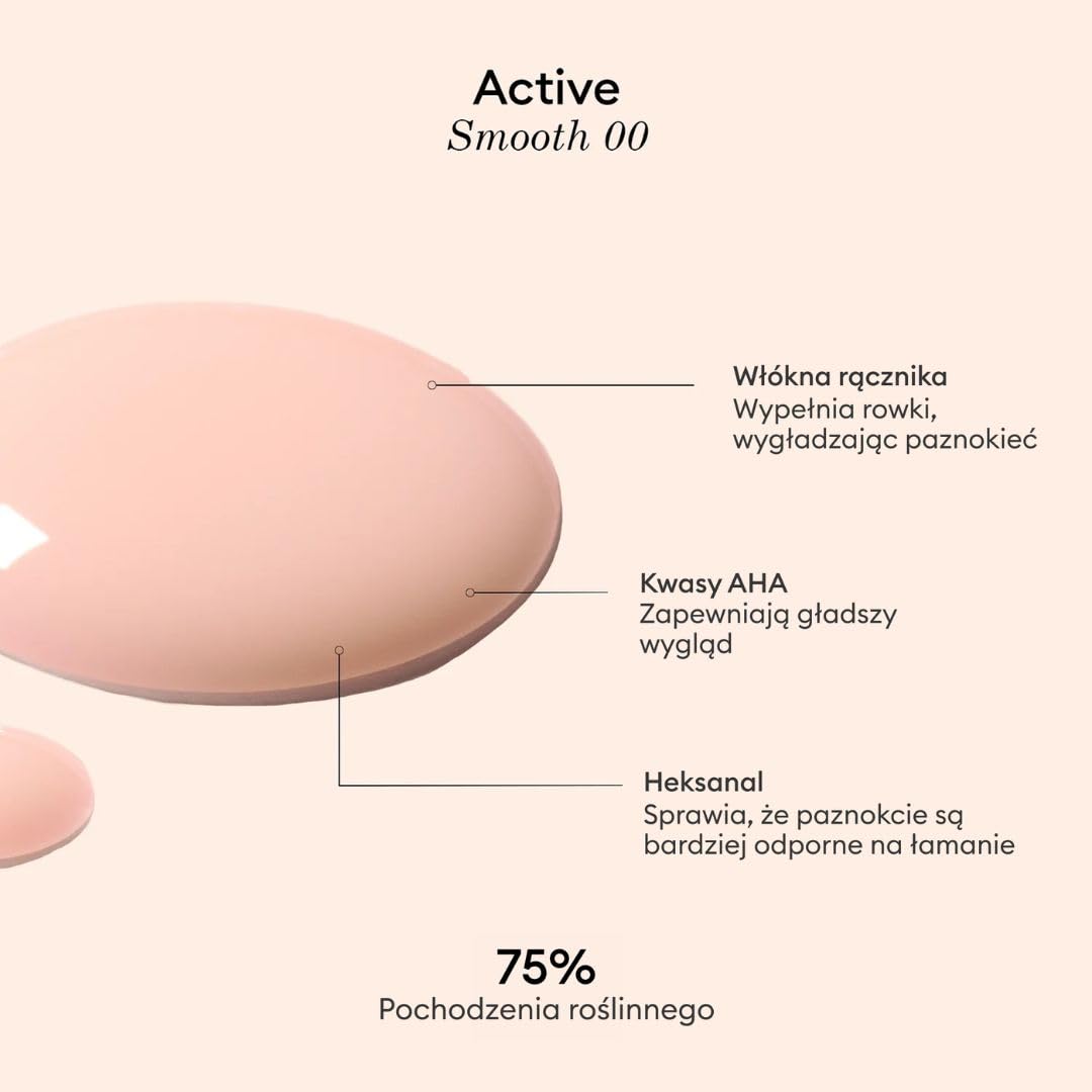 Manucurist Active Smooth 00 Nail Concealer Polish & Care - 2 w 1 Nude Nail Polish: Wzmocnienie i wzrost paznokci - Korektor do paznokci - Wypełniacz do paznokci - Naturalny lakier do paznokci