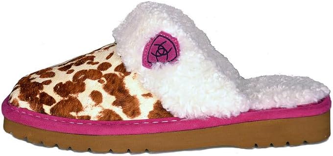 ARIAT Women's Jackie Square Toe Exotic Slippers with Suede Leather Uppers