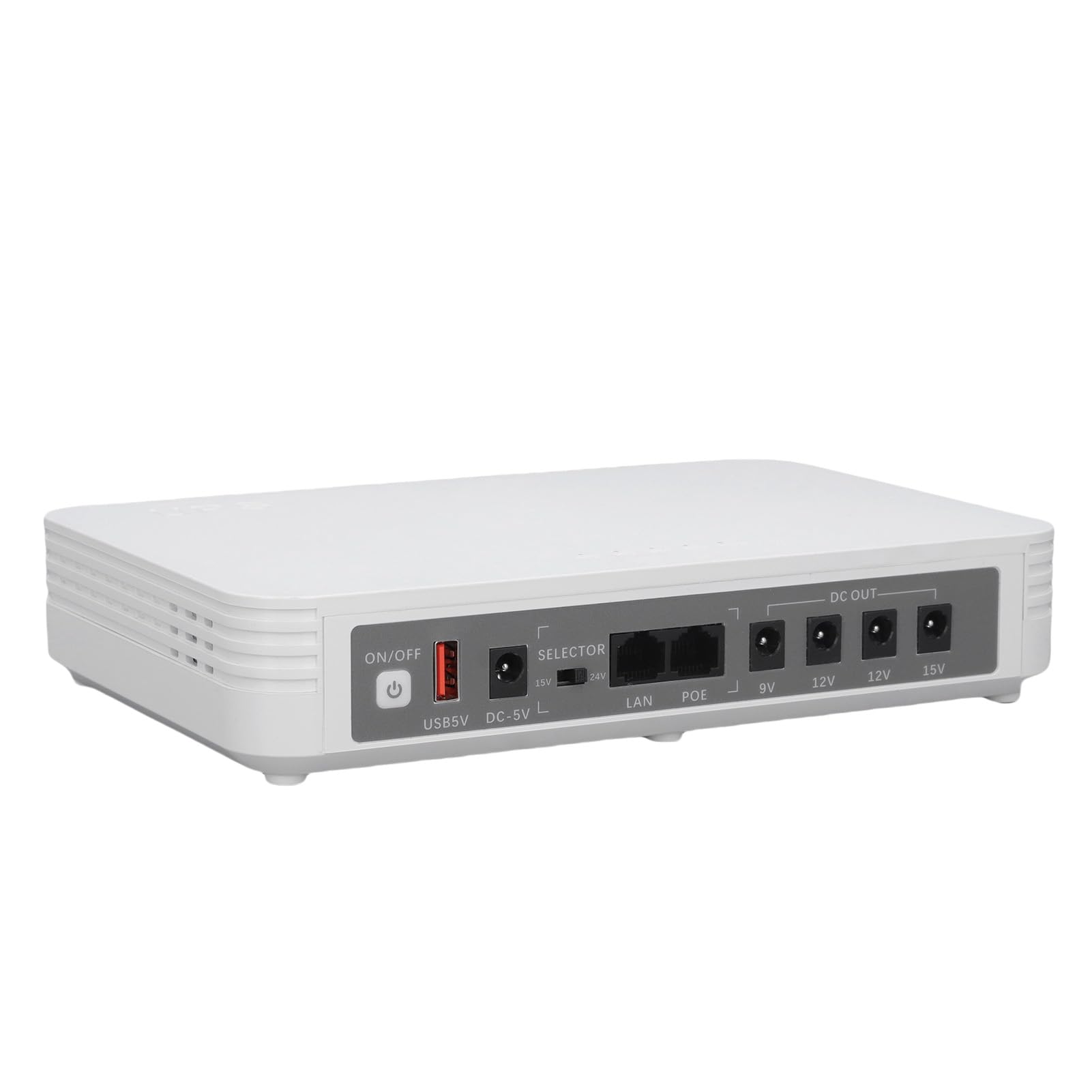 Generic Mini UPS 8000MAH English Voice podpowiedź Napędowy Zasilacz Zapasowy dla Modemu Routera, DC 5V 9V 12V POE 15V 24V USB 5V 2A Wyjście, Odpowiednie do Kamer Bezpieczeństwa, Smartfonów (wtyczka