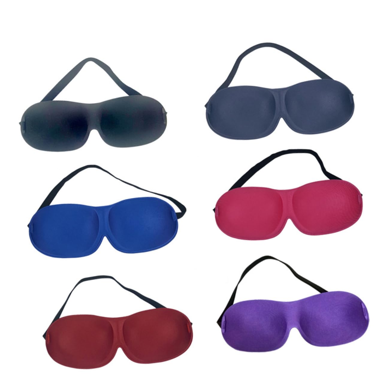 3 series Máscara Para Dormir Para Los Ojos Antifaz Para Dormir Parche Para Dormir Parche Para Los Ojos Sin Nariz Antifaz De Moda 6 piezas x 3