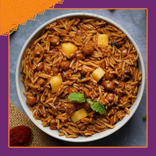 Image of Patak's Delhi Spiced Rice - Fragrant Basmati Rice w /Chickpeas, Onion & Tomato - Kosher, Vegan Microwavable Meal Ready in 90 Seconds - Ready To Eat Rice For Quick Lunch Or Dinner - 10.05oz (Pack of 6)