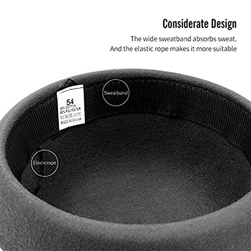 Lujuny Cute Kid Wool Bowler Hats - Trendy Derby Caps With Roll-Up Brim For Girls Boys (Classical Black) #TOP6