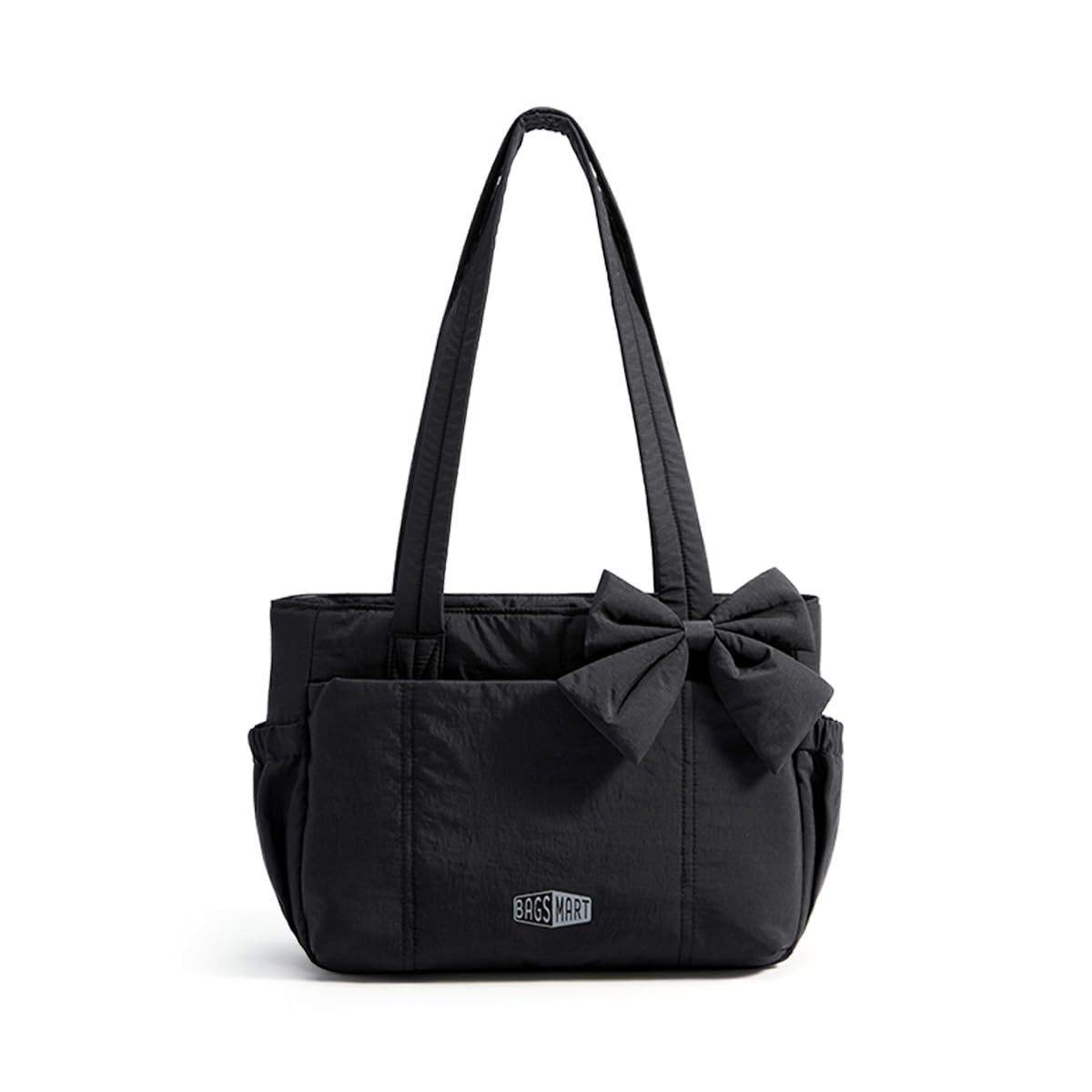 BAGSMART Crush Bow Tote Bag for Women, Puffer Travel Work Yoga Laptop Bag