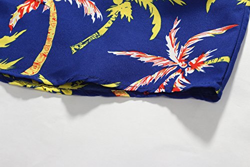 Hawaiian Shirt For Men, Flamingo Shirt, Tropical Shirts For Men Summer Short Sleeve Button Down (Xx-Large, Dark Blue) #TOP6