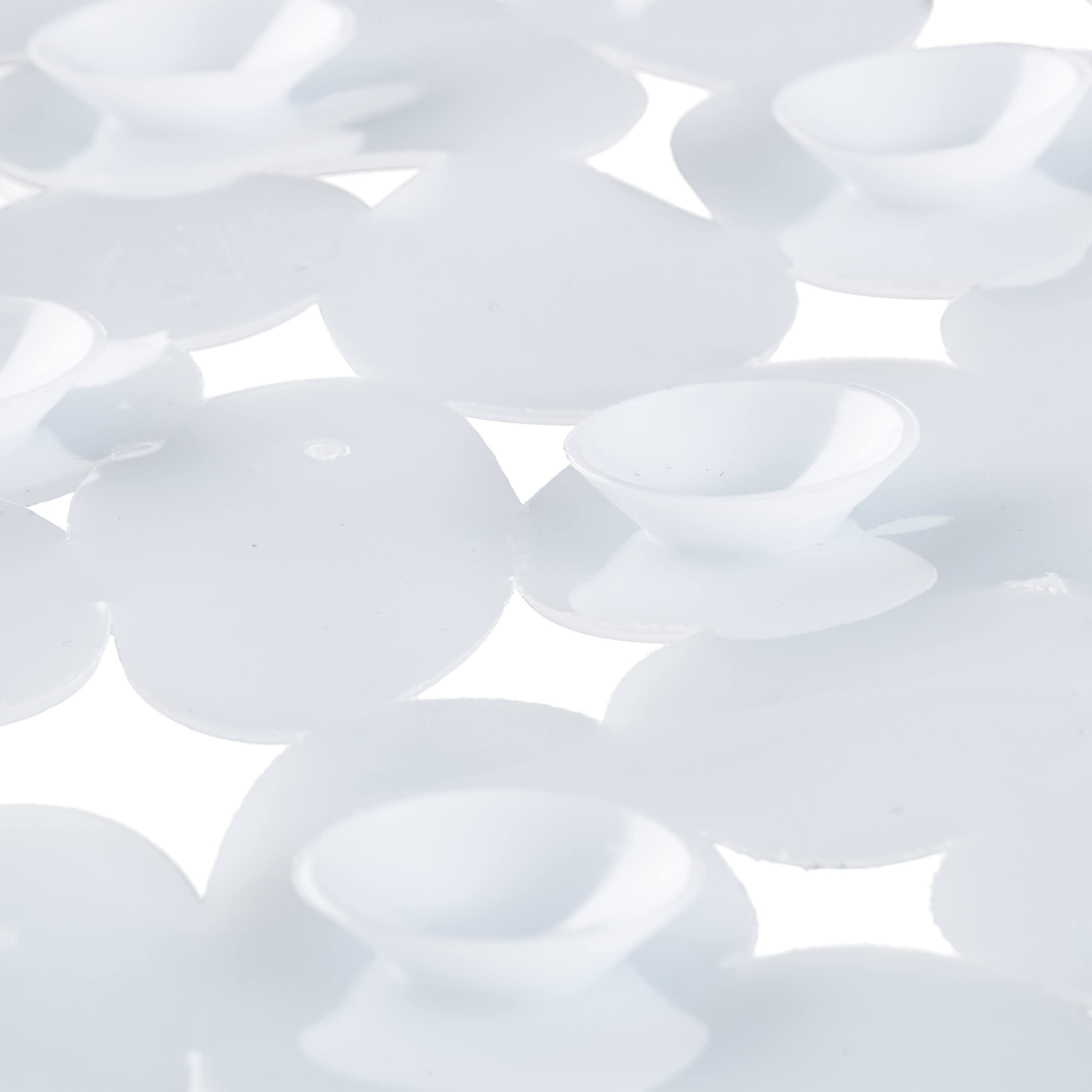 Relaxdays Tappetino Antiscivolo per Vasca da Bagno, Tappeto, con Ventose, Lavabile, Dimensioni LxP: 36 x 68 cm, Bianco