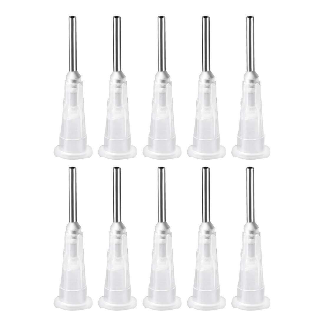 Industrie Spendernadel mit Luer Lock, Präzisionsapplikator 17G 1/2 Zoll, 10 Stück, transparent