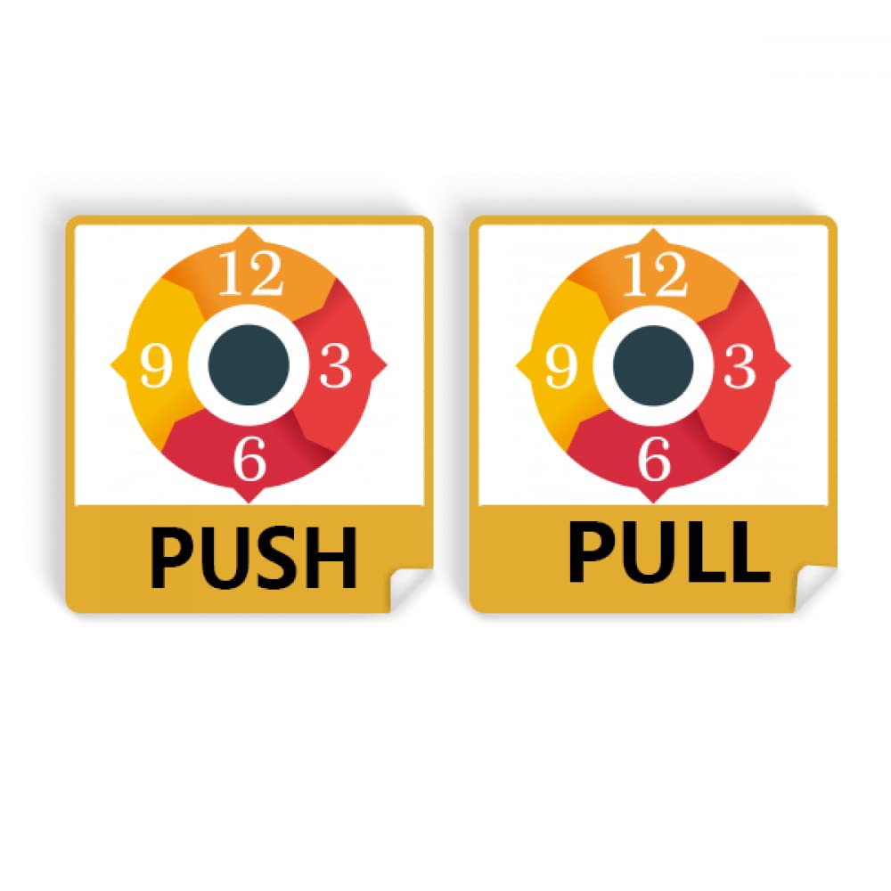 Digital Average Distribution Dial Push Pull Door Sign Vinyl Stickers Shop