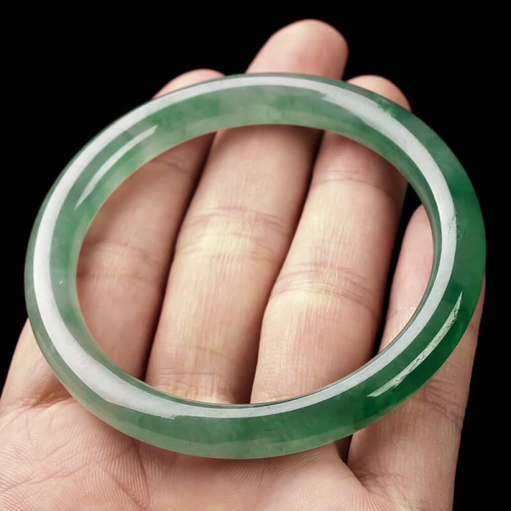 在庫処分セール・鑑別書付・53mm無処理天然ミャンマー産本翡翠バングル 天然 無処理 翡翠 バングル 在庫処分セール・鑑別書付・53mm無処理天然