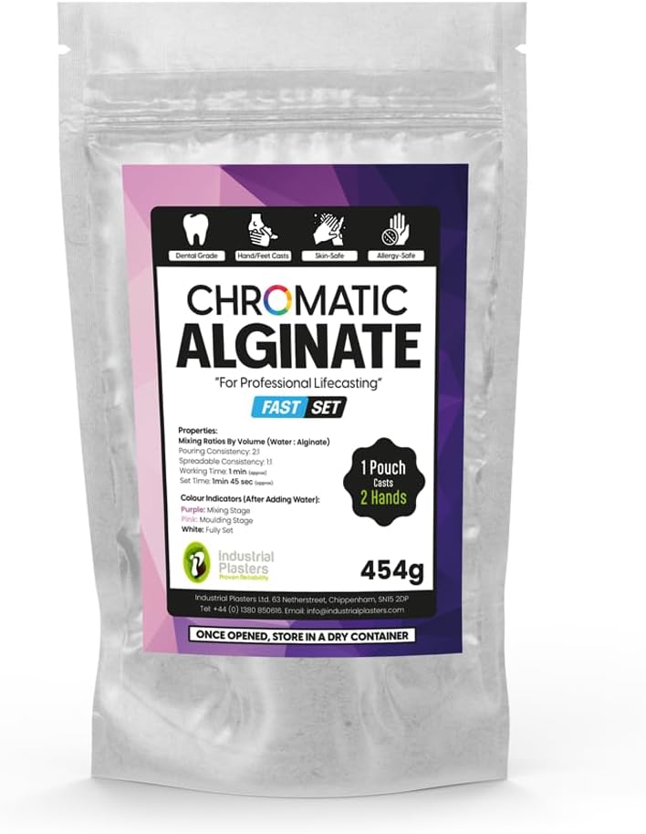 ALGCHF454 Chromatic (Colour Change) Alginate Moulding Impression & Casting Material - Just Add Water Fast Set 1 x 454g Bag