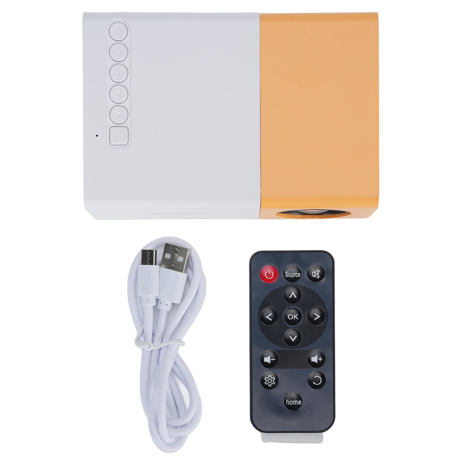 Mini Proiettore Portatile 1080p 6000Lm, Proiettore Intelligente per Home Theater, Gaming e Viaggi con Correzione Automatica, Altoparlanti Stereo e Compatibilità HDMI/USB
