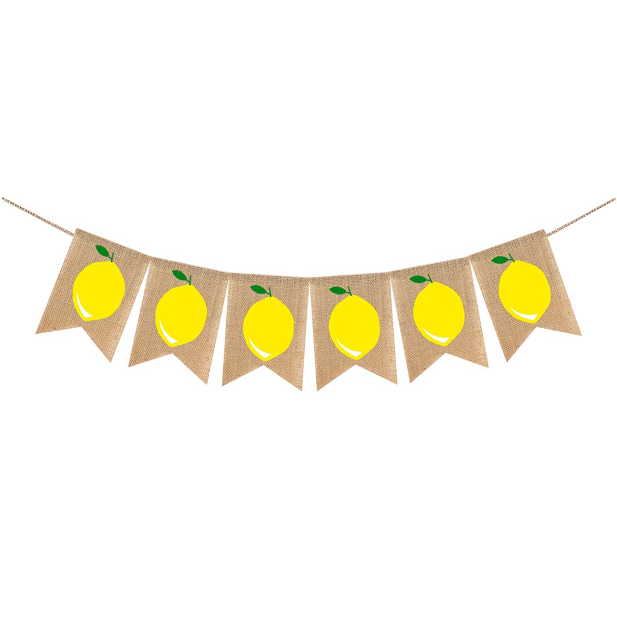 Summer lemon Theme lemon Burlap Banner Party Decoration Swimming Pool Party Barbecue Party(Lemon Banner)
