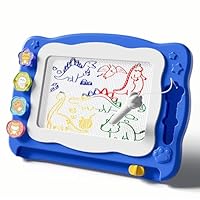 Magnetic Drawing Board Large Doodle Board Toddler Toys for Girls Boys 3 4 5 6 7 Year Old Kids, Montessori Preschool Educational Travel Toys Gifts Etch A Colorful Sketch Magnet Erasable Writing Pad