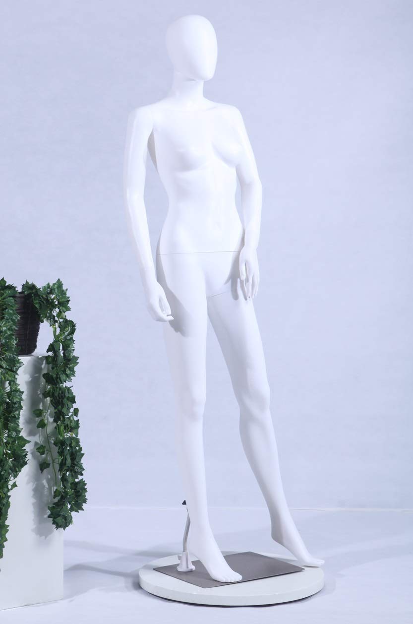 weibliche Schaufensterpuppe FC-4W weiß matt Frau beweglich Female Mannequin Schaufensterfigure (weiblich FC-4W)