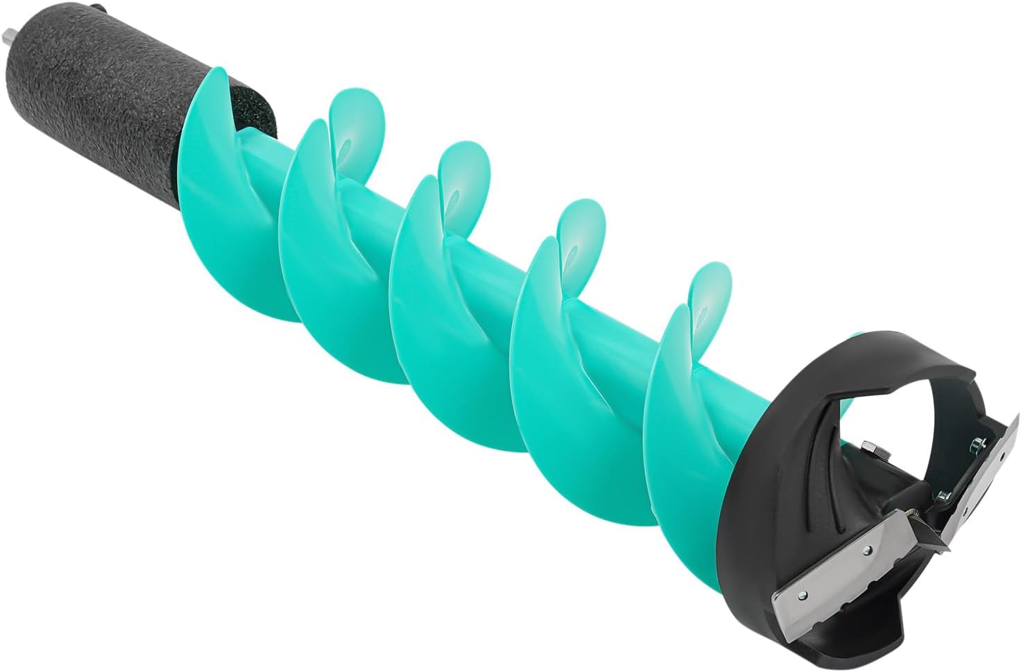 CNCEST Ice Drill Auger with PE Protective Cover, Nylon Ice Fishing Auger Replacement Part,Stainless Steel Blades Ice Fishing Auger