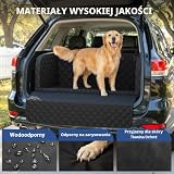 pecute Mata do bagażnika dla psów, odporna na zarysowania, antypoślizgowa, wodoodporna, z gąbką ochronną, regulowane paski, wkładka do bagażnika dla psa do SUV-ów