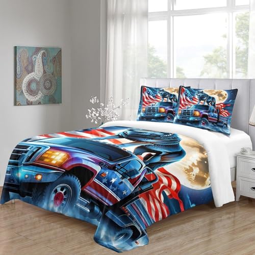 Housse de couette microfibre douce loup 220x240 cm抗 s'estomper lit - 5