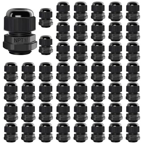 Presse-étoupe NPT 1/2 noir pour sécuriser l'éclairage extérieur et le câblage de jardin