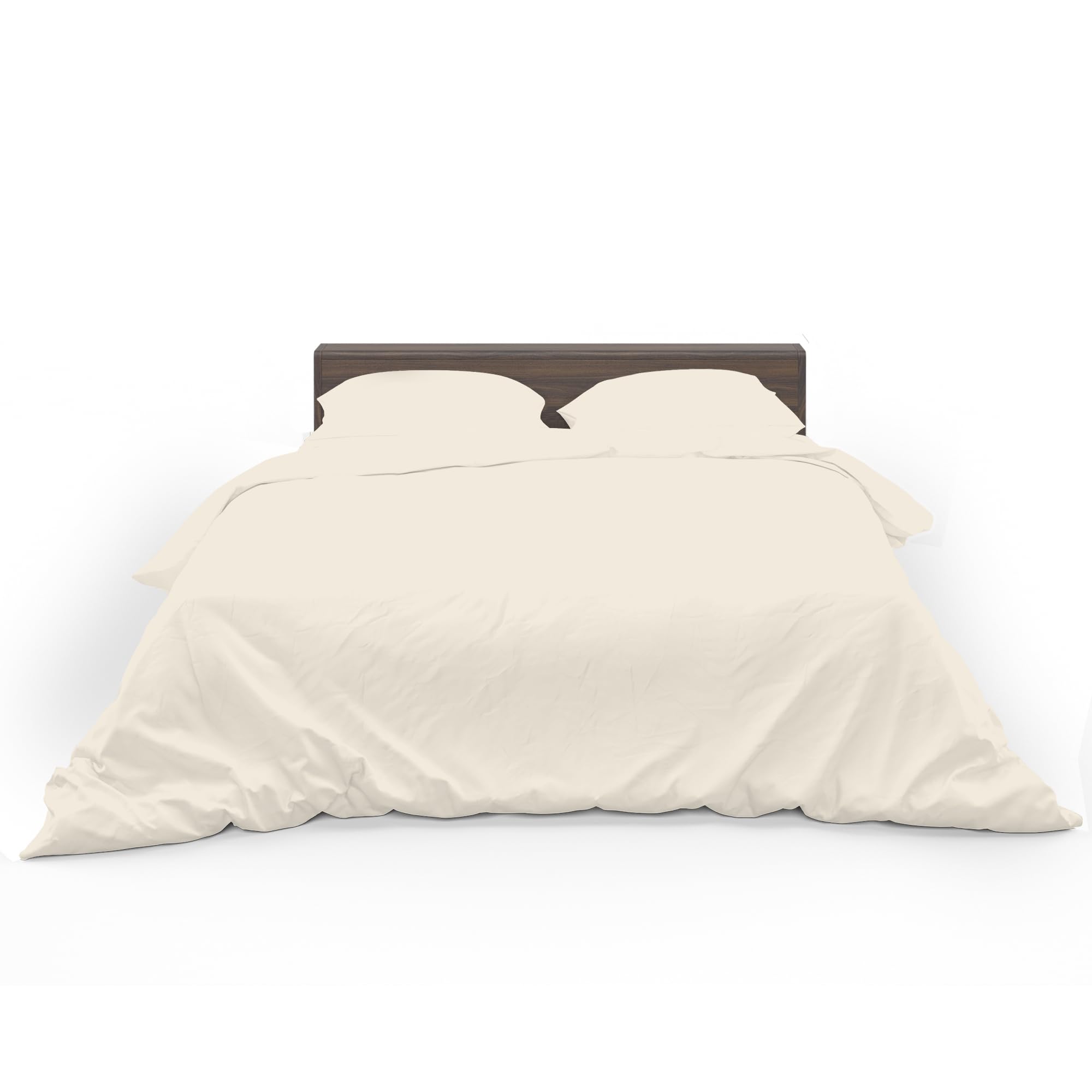 HOME ACE Cream Easy Care Super King Size Bed Duvet Cover 100% Poly Cotton Super Kingsize Duvet Set, Polycotton Duvet Cover Bedding Super King Size Beds Cotton Duvet Set