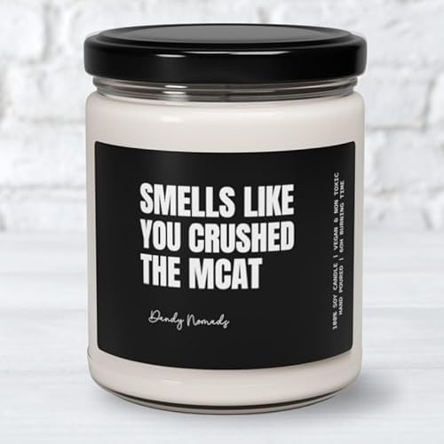 Crushed the MCAT Scented Candle - Hilarious Finished MCAT Gift