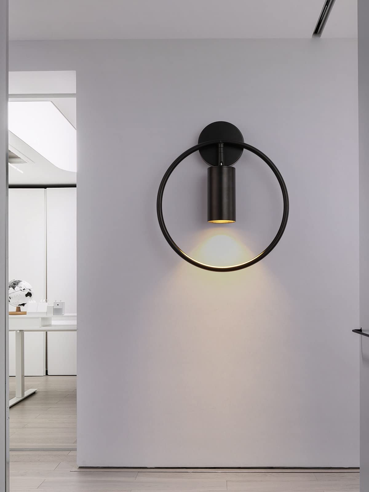 ISCBAFYX Kinkiet, Post LED Luksusowy kinkiet 5W Ling Room Sypialnia Lampki nocne Oprawy ścienne Oświetlenie wewnętrzne (B, światło naturalne 4000K)
