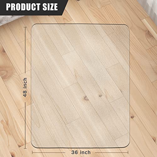Nctoberows Clear Chair Mat for Hard Floor, 36\" x 48\" PVC Desk Chair Mat - Heavy Duty Floor Protector for Office & Home, Easy to Clean - Thumbnail 4