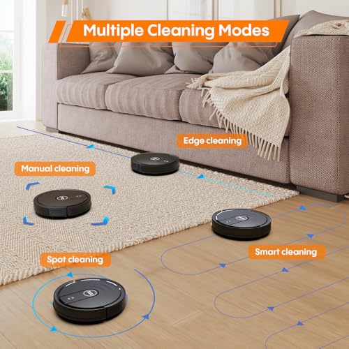 Image of Robot Vacuum and Mop 5500Pa Suction 3 in 1 Robot Vacuum Cleaner with WiFi /App /Voice, Smart Robotic Vacuums with Schedule, Self-Charging Ideal for Hard Floor, Low Pile Carpet, Pet Hair 2026 New Version