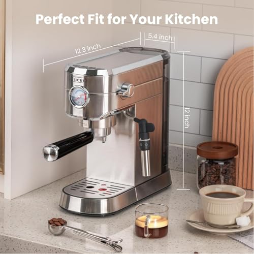 Gevi Espresso Machine 20 Bar with Auto Milk Frother, Professional Expresso Coffee Machines for Home, Compact Cappuccino & Latte Machine, Stainless Steel, Gift for Coffee Lover, Home Baristas - Image 6