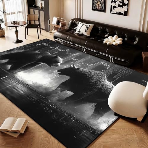 Tapete decorativo Bull and Bear Market 5' x 7' miniatura 7