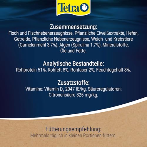 Tetra Wafer Mini Mix - Fischfutter für kleine Bodenfische (z. B. Welse) und Krustentiere, für gesundes Wachstum und Vitalität, 100 ml Dose
