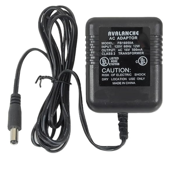 Avalanche AC/AC Class 2 Transformer Adapter Input 120Vac 60Hz 12W / Output 16 Vac 500 mA with 2.5 mm Connector AC to AC 16Vac 0.5A Power Adapter by Avalanche - Used condition - CA$19.07