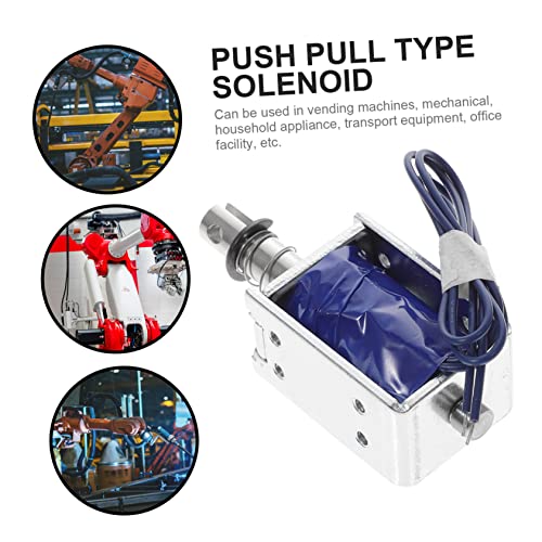 TEHAUX 2 Pçs Push-Pull Eletroímã Solenóide Linear Dc 12V Quadro De Solenóide Magnético Solenóide Ele